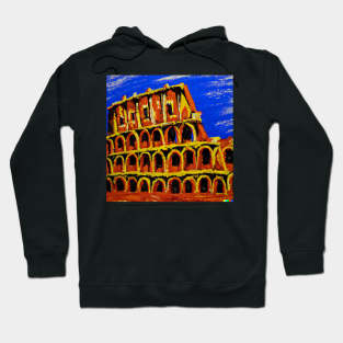 Colosseum Painting Rome Beautiful art Hoodie